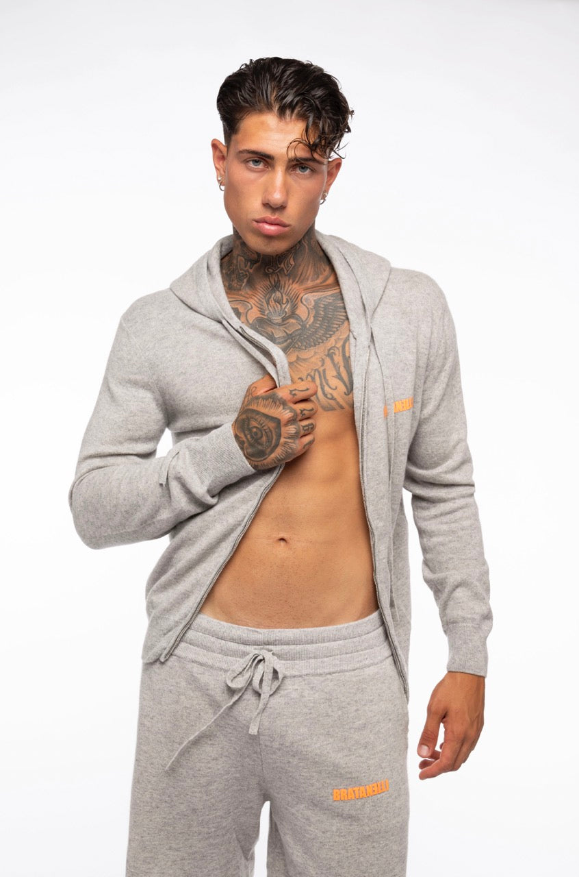 Cashmere Zip Up Hoodie